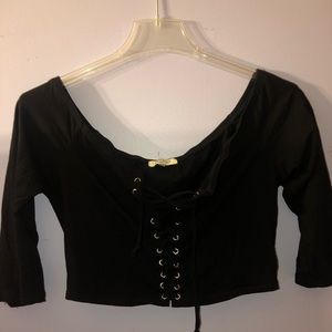 Black crop top